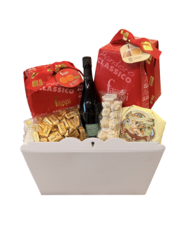 Online sales packaging boxes with Christmas 2014 panettone craft Filippi, nougat, chocolates and Prosecco or Franciacorta. Shop