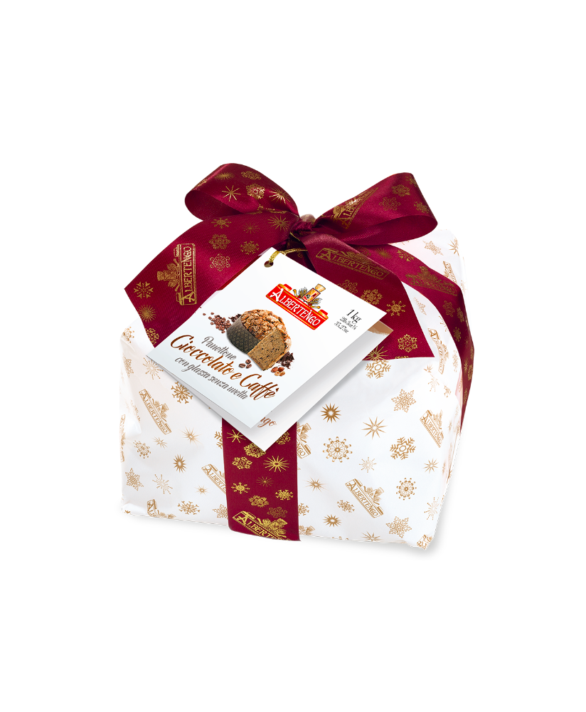 Vendita online panettoni Albertengo artigianali. Shop on line panettone artigianale di pasticceria con gocce di cioccolato e caf