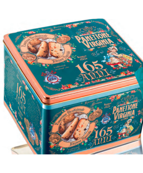 Virginia, panettone tradizionale caramella incarto rosso. Vendita online panettoni artigianali Virginia Sassello miglior prezzo