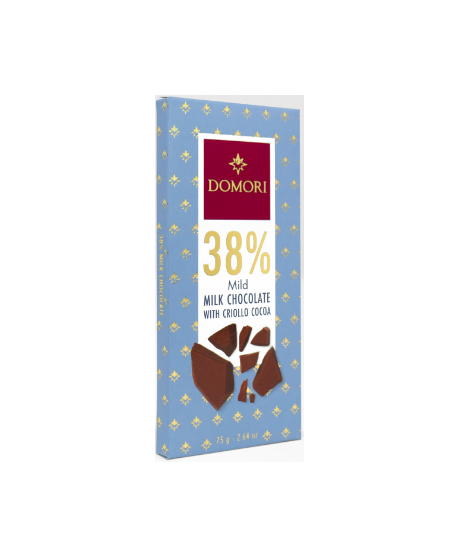 Domori - Antologia - Milk Chocolate Bar Criollo 38% - 75g Domori - Antologia - Milk Chocolate Bar Criollo 38% - 75g