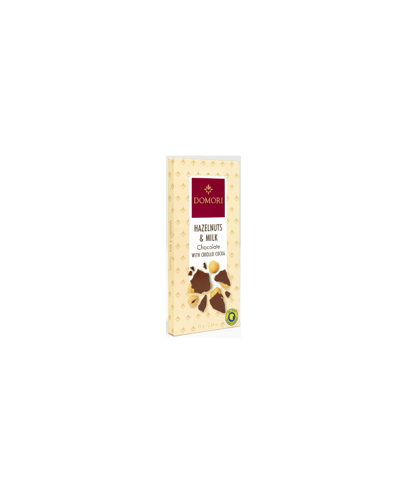 Domori milk Chocolate bar whole hazelnut shop online bars | corso101 Domori milk Chocolate bar whole hazelnut shop online bars | corso101