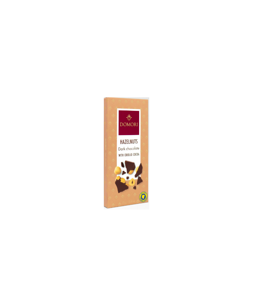 Domori - Antologia - Dark Chocolate and hazelnuts bar - 75g Domori - Antologia - Dark Chocolate and hazelnuts bar - 75g