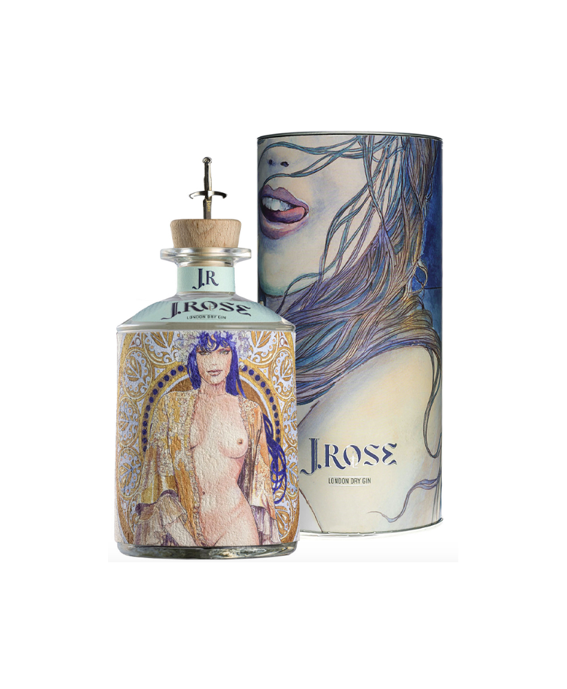 J. Rose - London Dry Gin Artigianale - JR02A - 70cl - Milo Manara - Astucciato J. Rose - London Dry Gin Artigianale - JR02A - 70cl - Milo Manara - Astucciato