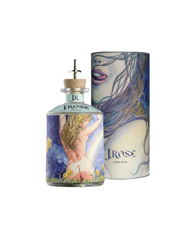 J. Rose - London Dry Gin Artigianale - JR04A - 70cl - Milo Manara - Astucciato J. Rose - London Dry Gin Artigianale - JR04A - 70cl - Milo Manara - Astucciato