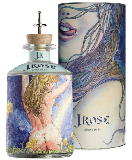 J. Rose - London Dry Gin Artigianale - JR04A - 70cl - Milo Manara - Gift Box J. Rose - London Dry Gin Artigianale - JR04A - 70cl - Milo Manara - Gift Box