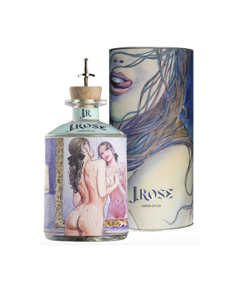 J. Rose - London Dry Gin Artigianale - JR05A - 70cl - Milo Manara - Gift Box