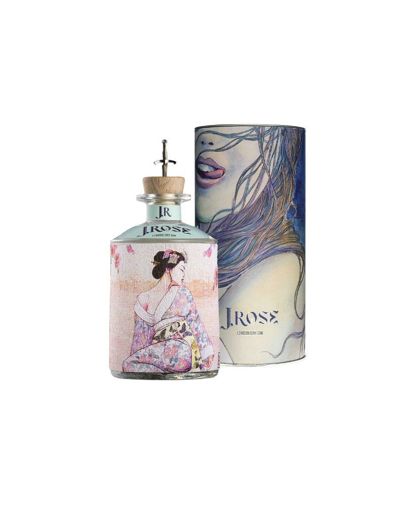 J. Rose - London Dry Gin Artigianale - JR08A - 70cl - Milo Manara - Gift Box