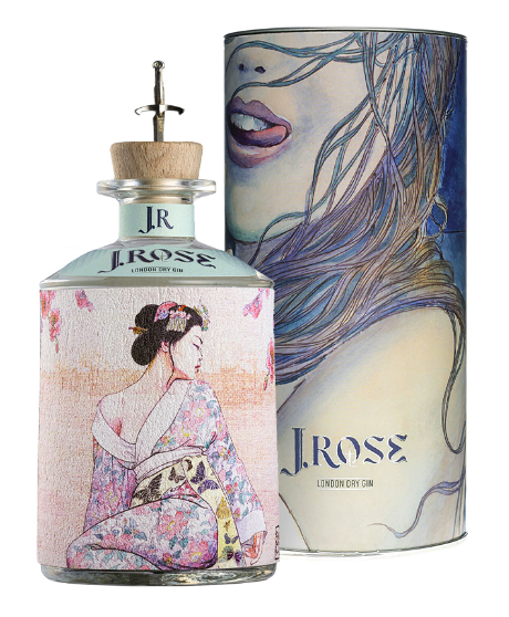 J. Rose - London Dry Gin Artigianale - JR08A - 70cl - Milo Manara - Astucciato