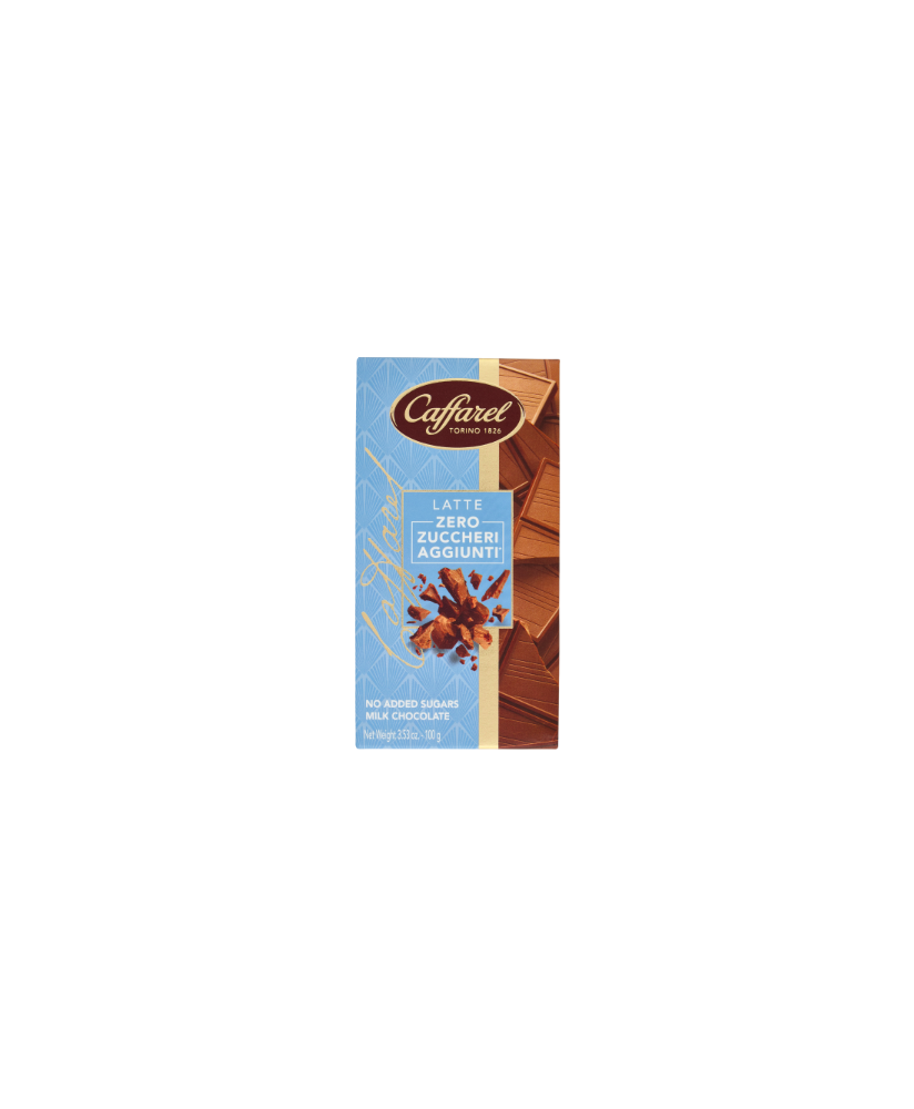 Vendita online tavolette di cioccolato Caffarel al latte senza zucchero - 100g. Shop on line barrette di cioccolata