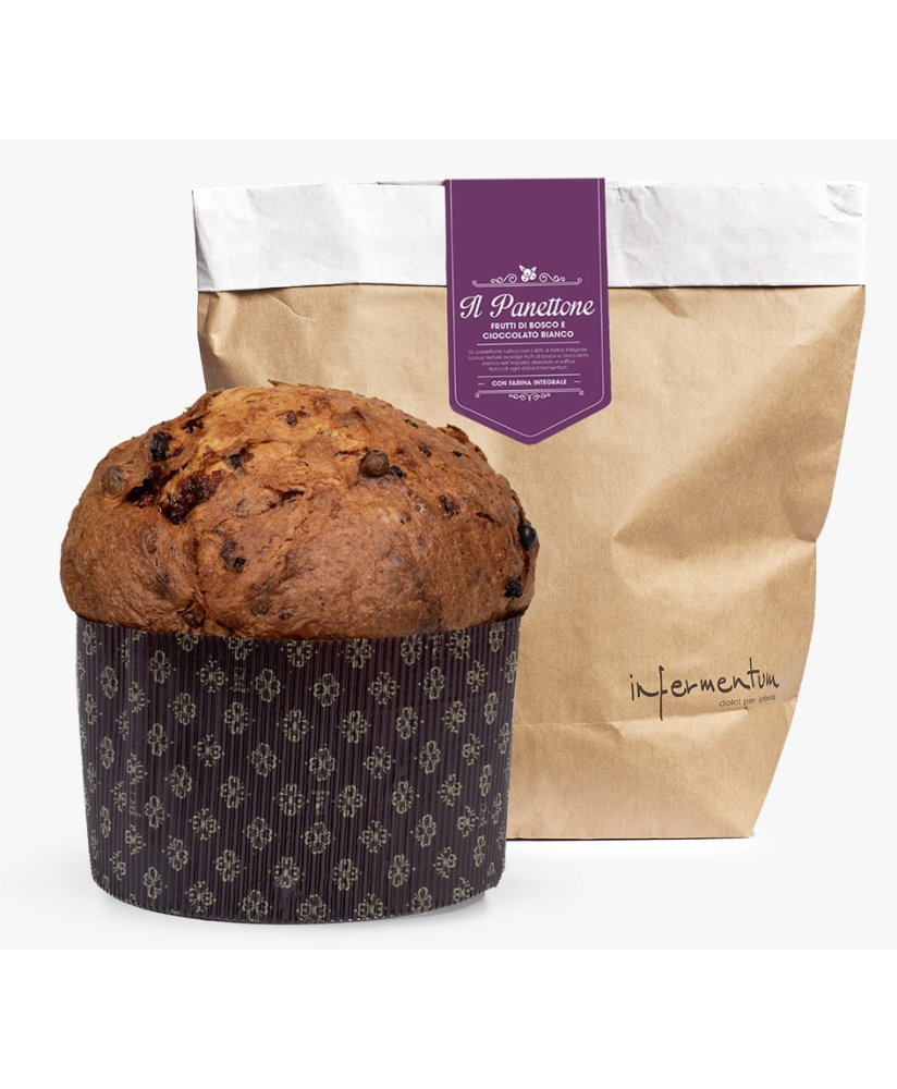 Infermentum - Whole wheat Panettone with Berries and White Chocolate - 1000g