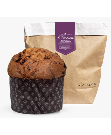 Infermentum - Panettone integrale con Frutti di Bosco e Cioccolato Bianco - 1000g