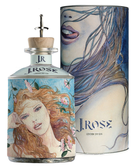 J. Rose - London Dry Gin Artigianale - JR09A - 70cl - Gift Box - Milo Manara J. Rose - London Dry Gin Artigianale - JR09A - 70cl - Gift Box - Milo Manara