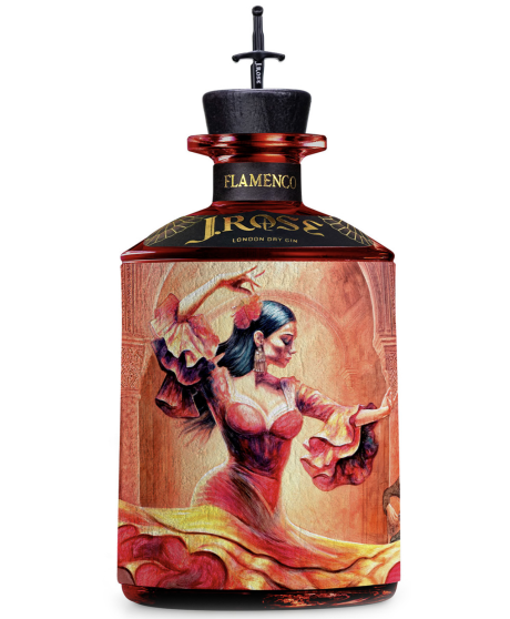 J. Rose Flamenco - London Dry Gin Artigianale - JR-FL - 70cl - Milo Manara