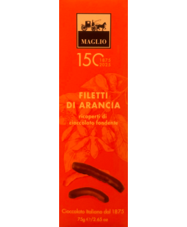 Filetti di Arancia ricoperti di cioccolato Fondente Maglio | corso101