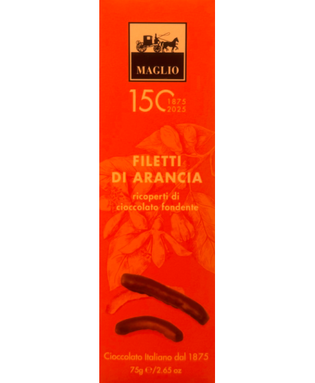 Filetti di Arancia ricoperti di cioccolato Fondente Maglio | corso101 Filetti di Arancia ricoperti di cioccolato Fondente Maglio | corso101