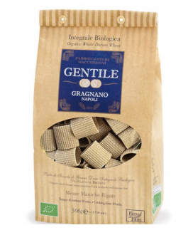 Pasta Gentile - Mezze Maniche Rigate Integrali Bio 500g - Gragnano