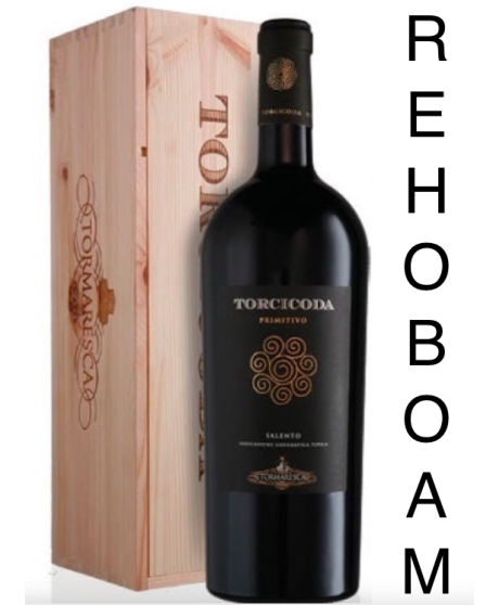 Tormaresca - Torcicoda 2022 - Primitivo del Salento - Rehoboam - Wood Gift Box - 500cl - 5 liter