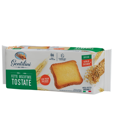Gentilini - Toasted Cracked Slices - Low in Sugar - 175g