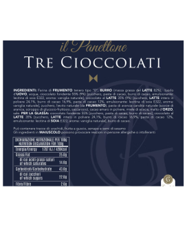 Forno Gentile - Panettone ai Tre Cioccolati con Crema Spalmabile - 1000g