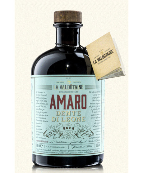 Shop online italian Amaro dente di Leone La Valdotaine, liquor from Alps. Online shop bitter made in Italy, Best price online.