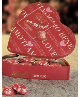 Vendita online Scatola a forma di Cuore Lindt regalo San Valentino cioccolatini Lindor. Shop confezioni Lindt 14 Febbraio