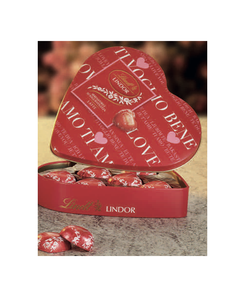 Vendita online Scatola a forma di Cuore Lindt regalo San Valentino cioccolatini Lindor. Shop confezioni Lindt 14 Febbraio