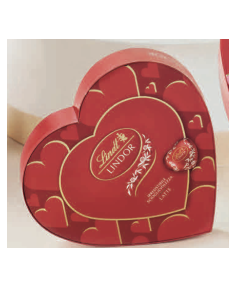 Lindt - Scatola Lindor Latte Cuore Cartoncino - 96g