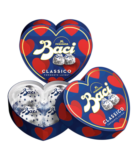 Online sales metal boxes heart-shaped Valentine Baci, at the best price. Shop Perugina packs.