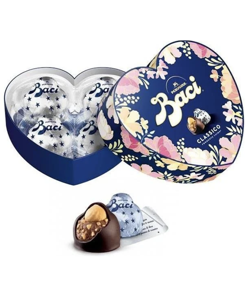 Vendita online scatola di metallo a forma di cuore per San Valentino Baci Perugina, al miglior prezzo. Shop confezioni Perugina.
