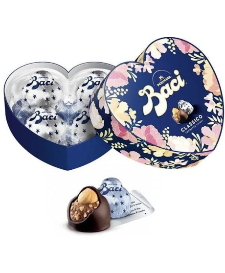 Vendita online scatola di metallo a forma di cuore per San Valentino Baci Perugina, al miglior prezzo. Shop confezioni Perugina.