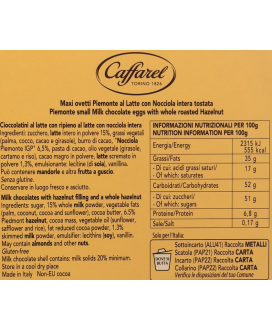 Caffarel - Confezione Maxi Ovetti fazzolettati Piemonte - 115g