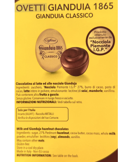 Vendita online ovetti di cioccolato Caffarel al latte con ripieno gianduia. Shop on-line ovette Caffarel gianduiotto. Miglior pr
