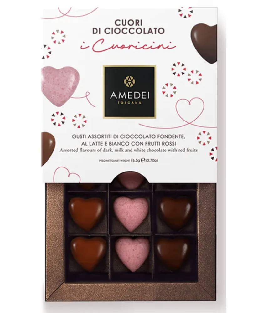 Amedei - Cuori di Cioccolato - 9 pezzi - 76,5g