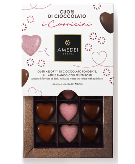 Amedei - Cuori di Cioccolato - 9 pezzi - 76,5g