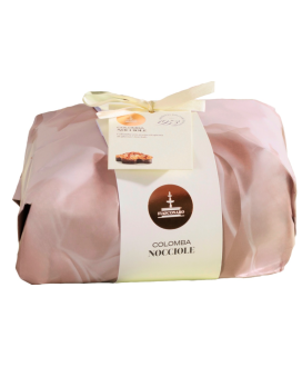 Buy online sales typical Italian Easter Cake Fiasconaro craft Hazelnuts Castelbuono Palermo. Price Dove Fiasconaro online!