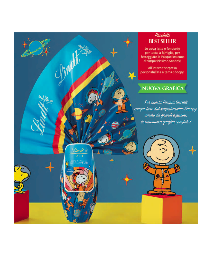 Lindt - Uovo Snoopy - Cioccolato al Latte - 240g
