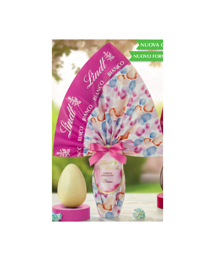 Vendita online Uovo di Pasqua di Cioccolato Bianco con sorprese da bambini Lindt & Sprüngli linea Lella con Allegre Sor