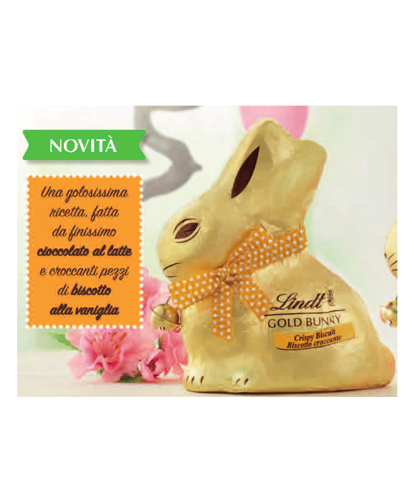 Gold Bunny - Milk Chocolate with Crunchy Biscuit - New - 100g