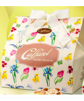 Vendita on line colombe di Pasqua Caffarel con gocce di cioccolato extra glassata con mandorle e nocciole. Shop on line Colomba