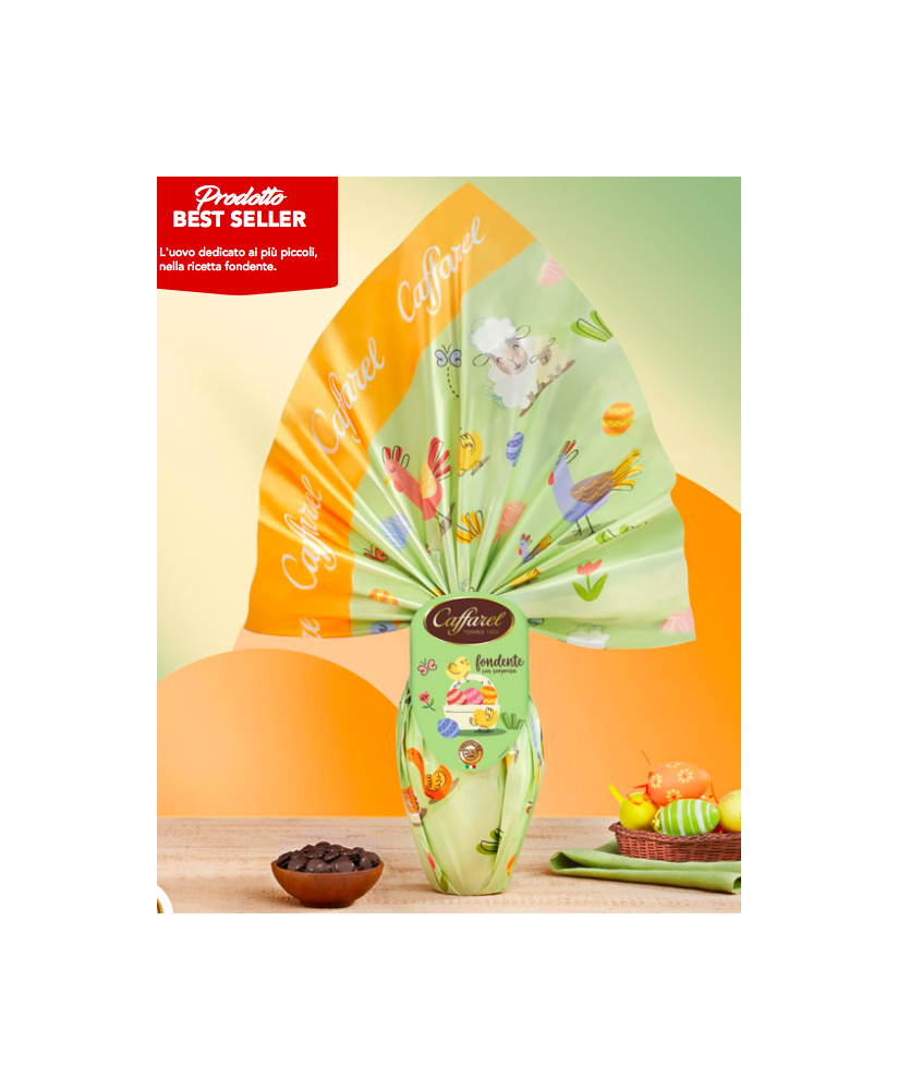 Vendita online Uova Caffarel al latte con sorprese firmate. Shop on line uovo Caffarel per adulti al latte, con sorpresa firmata