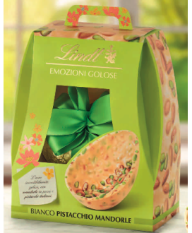 Vendita online e prezzo Uovo di Pasqua novità Lindt cioccolato bianco con pistacchi e mandorle salate, sconto 10% extra