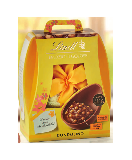 Vendita online Uova di Pasqua, Dondolino Lindt & Sprüngli, al Latte con Nocciole Piemonte Intere (SCONTO 10%). Shop on line uova