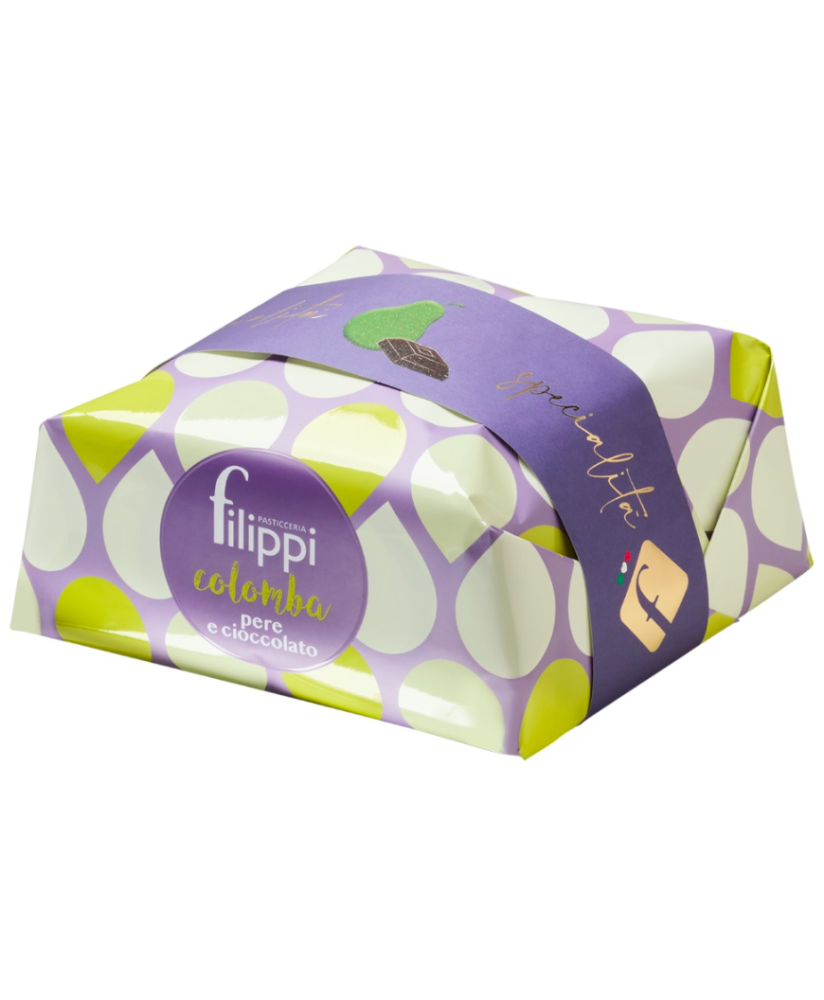 Handcrafted Easter cakes Filippi. Colomba Chocolate and pears - Shop online italian colomba handmade Easter