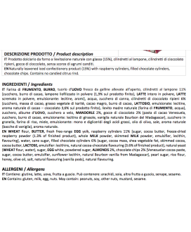 FILIPPI - RASPBERRY AND DARK CHOCOLATE EASTER CAKE - 1000g