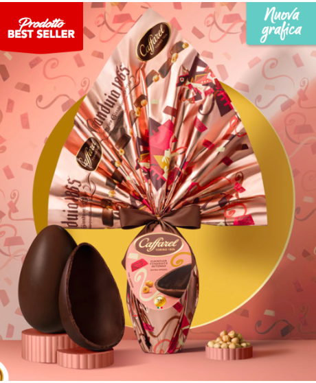 Online sale Dark Chocolate Gianduja Chocolate eggs Caffarel. Shop online chocolate Easter egg gianduiotto Caffarel