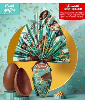 Online sales Eggs Italian Caffarel chocolate Gianduja. Shop online Easter egg chocolate gianduiotto Caffarel chocolate gianduja.