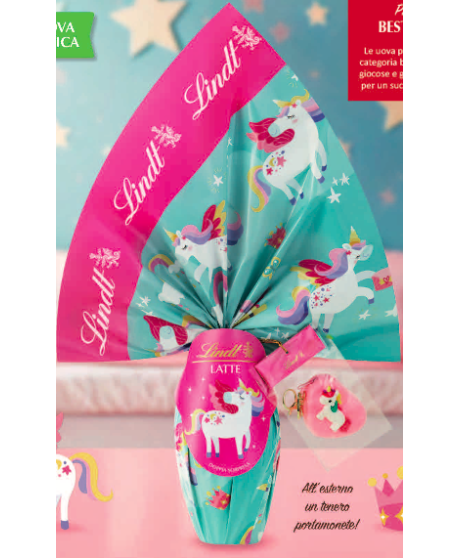 Vendita online Uovo di Pasqua Lindt & Sprüngli al latte classico con doppia sorpresa da bambina (SCONTO 10%). Shop on line