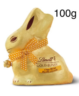 Gold Bunny - Milk Chocolate with Crunchy Biscuit - New - 100g