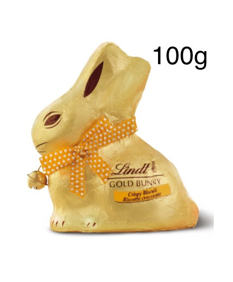 Gold Bunny - Milk Chocolate with Crunchy Biscuit - New - 100g