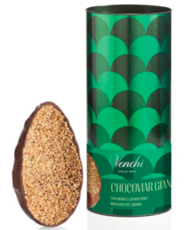 Venchi - Uovo Chocoviar Gianduja in cilindro di metallo - 330g